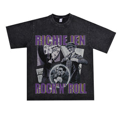 Film Star T Shirt Movie Safe to Lower Loose Retro Street Cotton T-shirt Men and Women