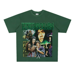 Film Star T Shirt Stephen Chow Short Sleeve American Retro Loose T-shirt