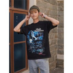 Film Star T Shirt Cotton Loose Nostalgic Short Sleeve American Retro Trendy T-shirt