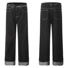 American Men Jeans Loose Straight Jeans Men's and Women's Casual Pants