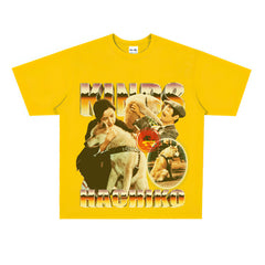 Film Star T Shirt Movie Loyal Dog Eight Male Printed Loose Street Cotton American T-shirt