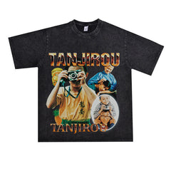 Film Star T Shirt American Retro Street Cotton T-shirt Men and Women