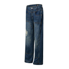 American Mens Jeans Retro Loose Jeans