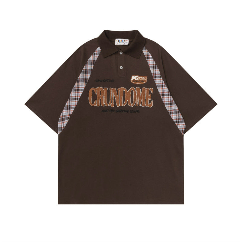 Ellie Seattle Shirt Vintage lapel stitched embroidered polo shirt