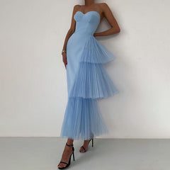 Mariah Carey Dress Dinner Party Formal Dress High-Elastic Mesh Slim Fit Split Dress