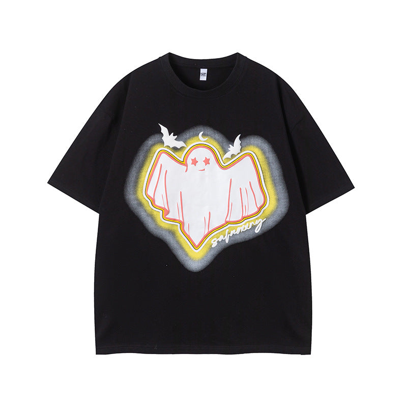 Camisas Vintage Hombre Short Sleeve T-Shirt Summer Loose Top