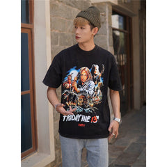 Film Star T Shirt Old Movie Black Friday Cotton Loose Nostalgic Short Sleeve Printed T-shirt