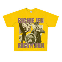 Film Star T Shirt Movie Safe to Lower Loose Retro Street Cotton T-shirt Men and Women