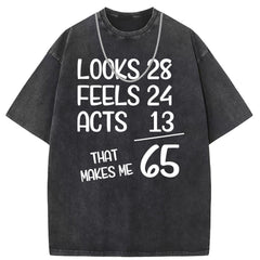 Men T Shirts Crew neck short sleeve T-shirt washed old American style