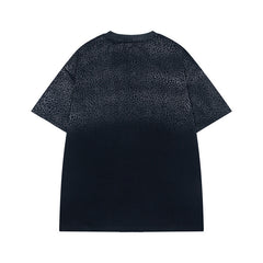 Ellie Seattle Shirt casual wash gradual change tie-dye leopard print T-shirt