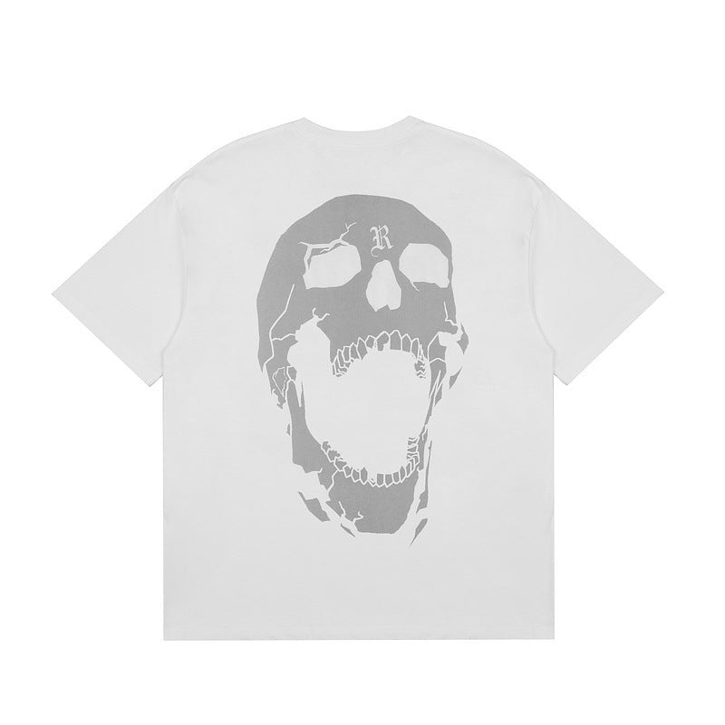 Chief Keef T Shirt Skull Reflective Print Hip Hop T-Shirt