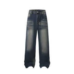 American Mens Jeans Vintage Washed Hip Hop Jeans