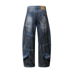 American Mens Jeans Washed Old Jeans