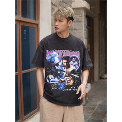 Film Star T Shirt Movie the Wolverine Cotton Short Sleeve Loose Retro T-shirt Men