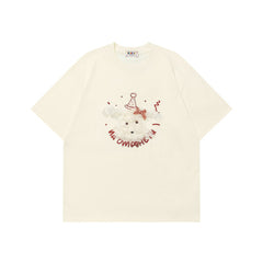 Ellie Seattle Shirt Summer Casual Loose Cartoon Baby Bear Print T-Shirt