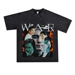 Film Star T Shirt Movie Andy Lau Short Sleeve Loose Retro American Street T-shirt