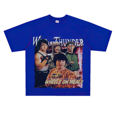 Film Star T Shirt Short Sleeve Retro American Street T-shirt for Men and Women