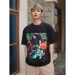 Film Star T Shirt Ace Agent Movie Short Sleeve Loose Retro American Print T-shirt