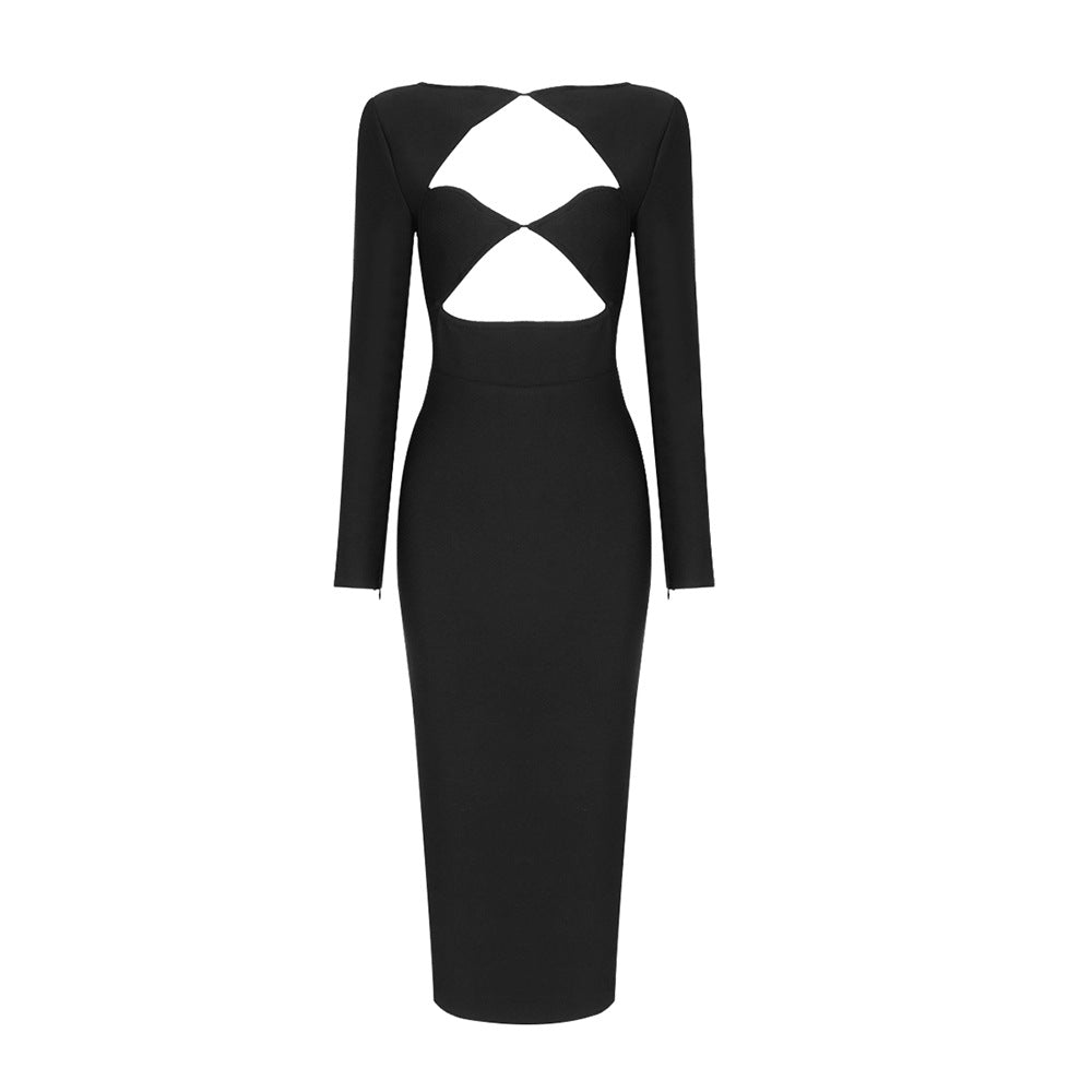 Emily Ratajkowski Dress Long Sleeve Stretch Knitted Dress