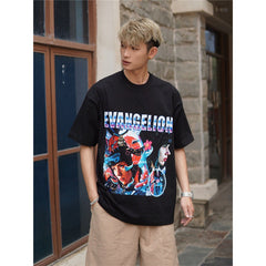 Film Star T Shirt European and American Classic Movie Attack Shell Mobile Team Short Sleeve Loose Retro Printed T-shirt