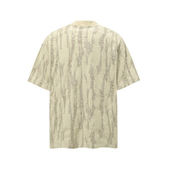 80s Casual Classics Shirts Vintage Alphabet Print Waves Loose Crew Neck Short Sleeve T-Shirt