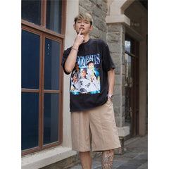 Film Star T Shirt Funny Stephen Chow Movie Short Sleeve Loose Retro T-shirt