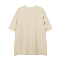 Camisas Vintage Hombre Graffiti Letter Short Sleeve T-Shirt Loose oversize