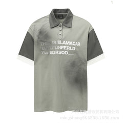 80s Casual Classics Shirts Summer Button Lapel POLO Shirt Short Sleeve