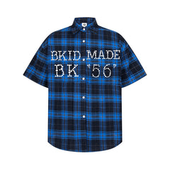 80s Casual Classics Shirts Vintage Embroidered Checked Short Sleeve Shirts