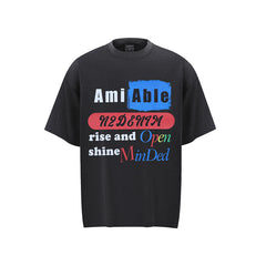 80s Casual Classics Shirts Spray Paint Alphabet Short Sleeve Graffiti T-Shirt