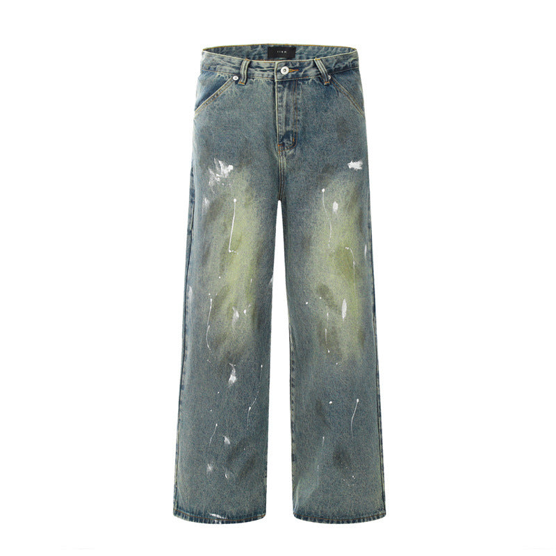 American Mens Jeans Retro, Fall/Winter Tie-Dyed Jeans