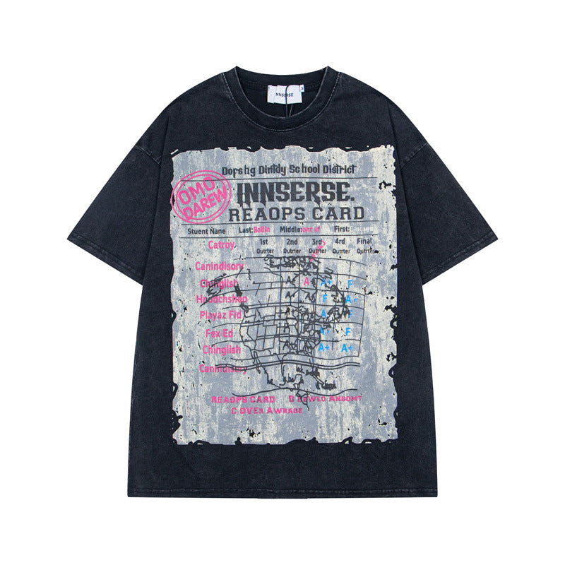 Ellie Seattle Shirt Washed Old Short Sleeve Men's T-Shirt