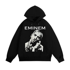Detroit Eminem Hoodie Eminem Portrait Vintage Hip Hop Rap Oversize Hooded Sweater