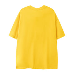 Camisas Vintage Hombre Alphabet Multicolor Short Sleeve T-Shirt Summer Loose Top