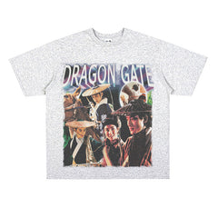 Film Star T Shirt Movie New Dragon Inn Short Sleeve Loose Retro American Street T-shirt Men and Women