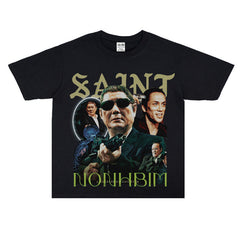 Film Star T Shirt Loose Heavy American Retro Street Personality T-shirt Men