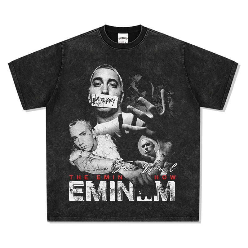 Detroit Eminem T Shirt Vintage Washed Old T-Shirt