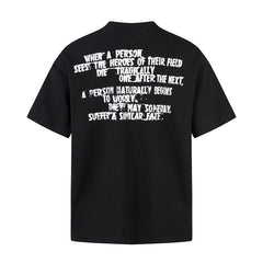 80s Casual Classics Shirts Waffle Short Sleeve Half Zipper Alphabet Short Sleeve T-Shirt