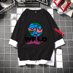 Juice WRLD T Shirt Fashion Summer Loose Casual plus Size 5-Point Sleeve