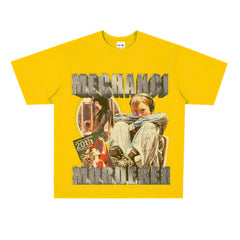 Film Star T Shirt Hamazaki Step Poster Commemorative Edition Loose Retro Street Cotton T-shirt Men and Women