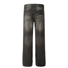 American Mens Jeans Washed Old Jeans