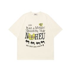 Ellie Seattle Shirt Cartoon Crew Neck Print Short Sleeve Cotton T-Shirt