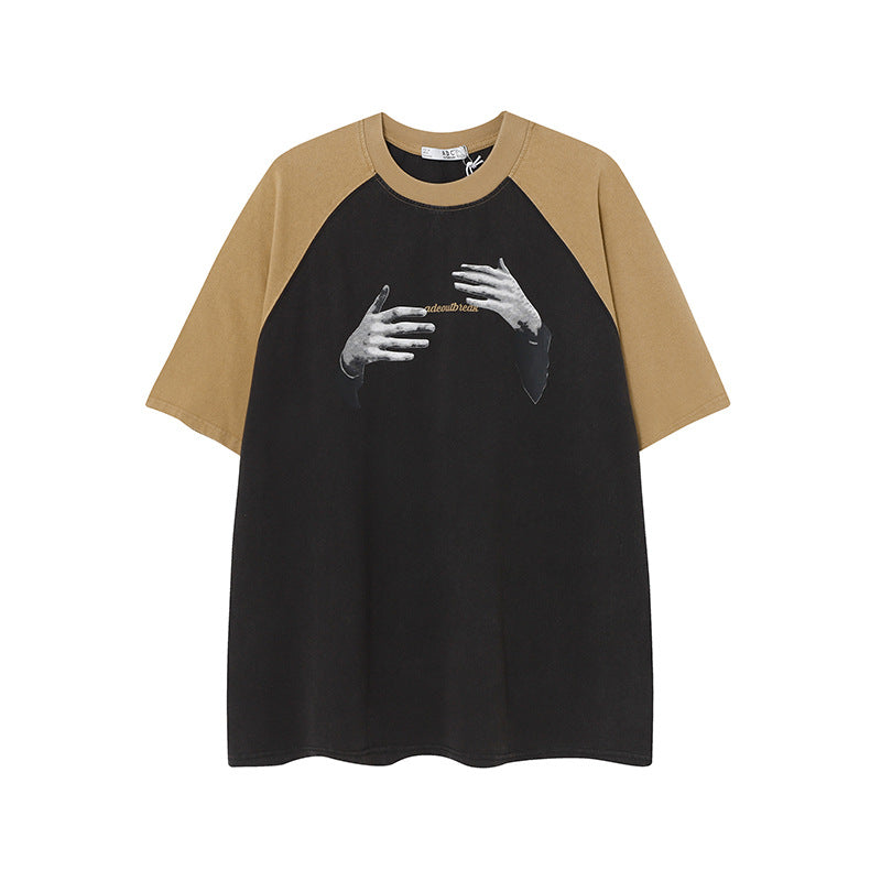 Camisas Vintage Hombre Vintage Loose Short Sleeve T-Shirt Top