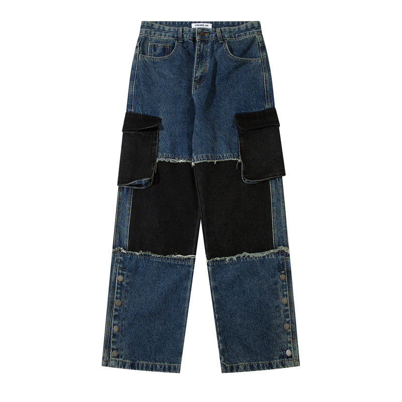 American Mens Jeans Vintage Patch Jeans