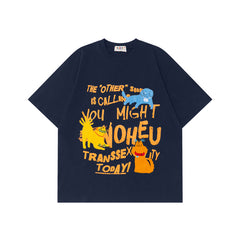 Ellie Seattle Shirt Crew Neck Print Short Sleeve Cotton T-Shirt