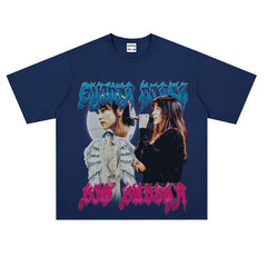 Film Star T Shirt Singer Izumi Sakai Character Loose Retro Street T-shirt Men and Women