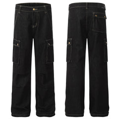 American Men Jeans Vintage Loose Hip Hop Casual Pants