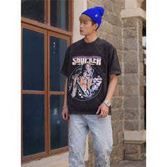 Film Star T Shirt Movie Old Ghost Electricity Experts Pure Cotton Loose Short Sleeve American Retro Trendy T-shirt