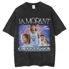 Men T Shirts Loose Tide Brand Wash Hip Hop Wash American Retro