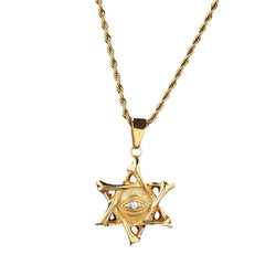 Jewelry Star of David + Diamond Eyeball Pendant Spectrum